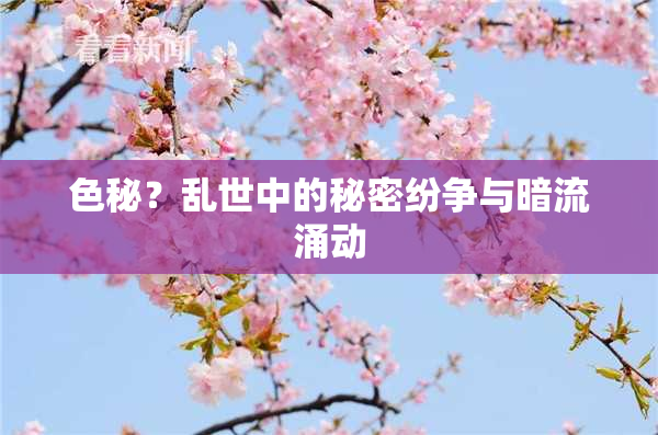 色秘？乱世中的秘密纷争与暗流涌动