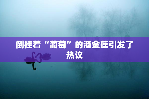 倒挂着“葡萄”的潘金莲引发了热议