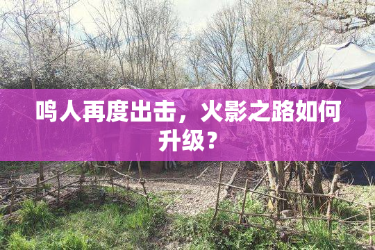 鸣人再度出击，火影之路如何升级？