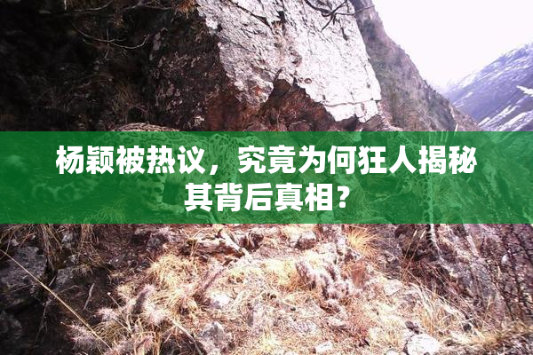 杨颖被热议，究竟为何狂人揭秘其背后真相？