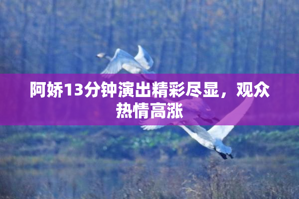 阿娇13分钟演出精彩尽显，观众热情高涨