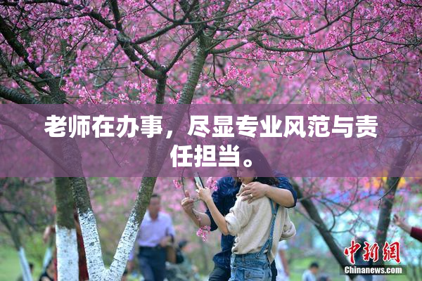 老师在办事，尽显专业风范与责任担当。