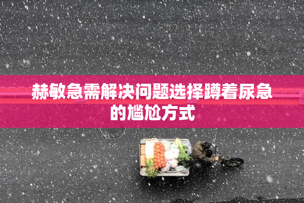 赫敏急需解决问题选择蹲着尿急的尴尬方式