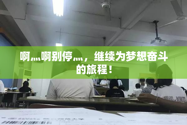 啊灬啊别停灬，继续为梦想奋斗的旅程！