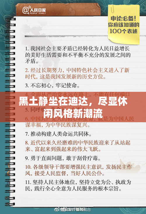 黑土静坐在迪达，尽显休闲风格新潮流
