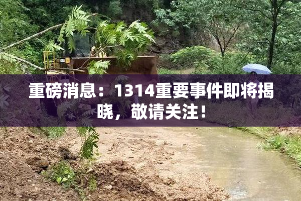 重磅消息：1314重要事件即将揭晓，敬请关注！