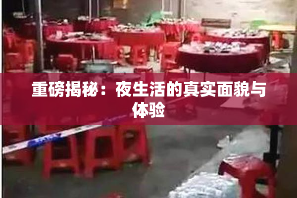 重磅揭秘：夜生活的真实面貌与体验