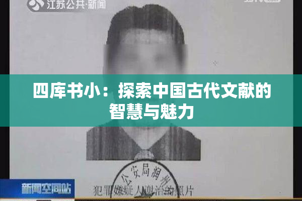 四库书小：探索中国古代文献的智慧与魅力