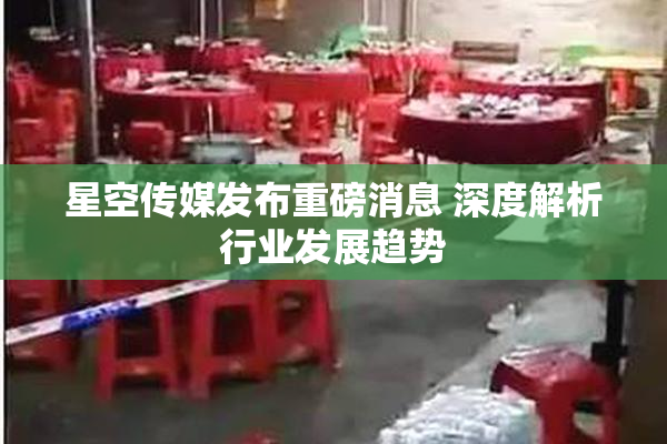 星空传媒发布重磅消息 深度解析行业发展趋势