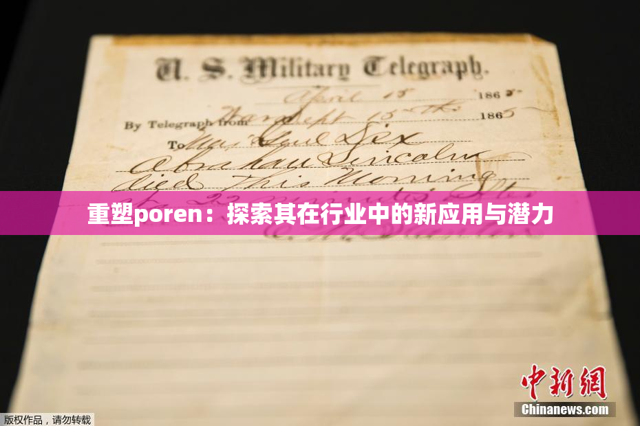 重塑poren：探索其在行业中的新应用与潜力