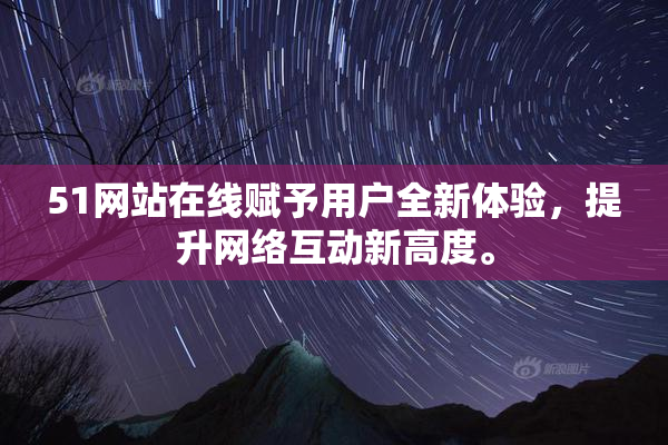 51网站在线赋予用户全新体验，提升网络互动新高度。