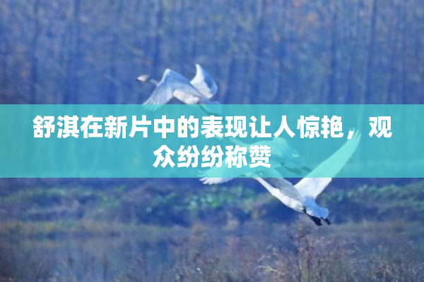 舒淇在新片中的表现让人惊艳，观众纷纷称赞