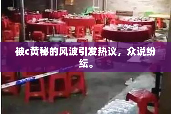 被c黄秘的风波引发热议，众说纷纭。