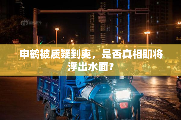 申鹤被质疑到爽，是否真相即将浮出水面？