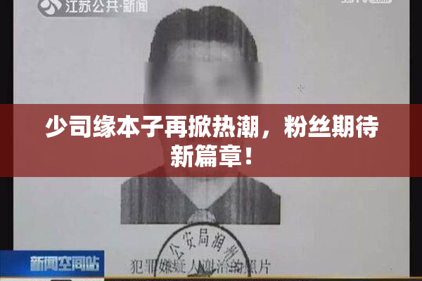 少司缘本子再掀热潮，粉丝期待新篇章！