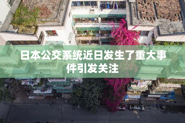 日本公交系统近日发生了重大事件引发关注