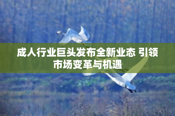 成人行业巨头发布全新业态 引领市场变革与机遇