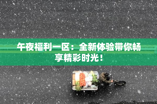 午夜福利一区：全新体验带你畅享精彩时光！