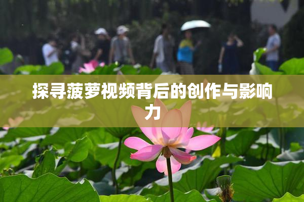 探寻菠萝视频背后的创作与影响力