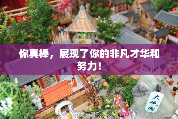 你真棒，展现了你的非凡才华和努力！