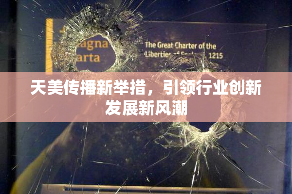 天美传播新举措，引领行业创新发展新风潮