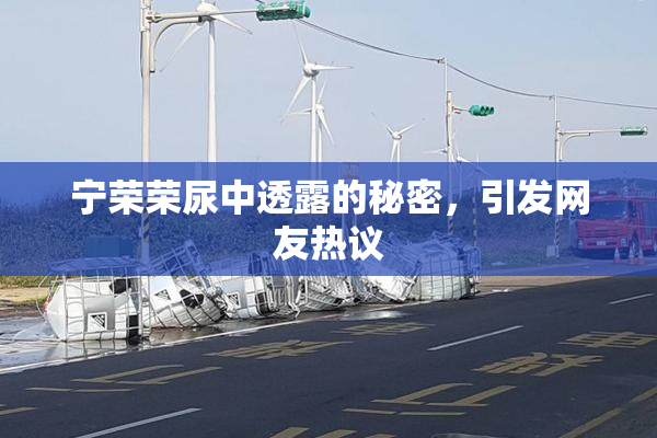 宁荣荣尿中透露的秘密，引发网友热议