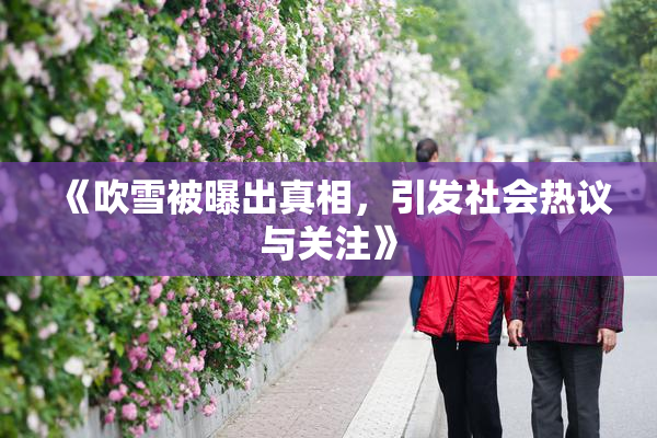《吹雪被曝出真相，引发社会热议与关注》