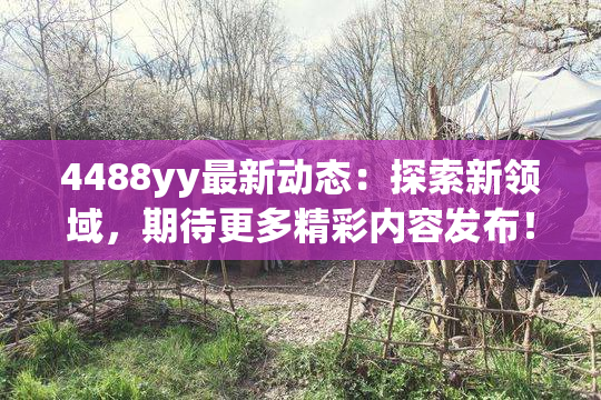 4488yy最新动态：探索新领域，期待更多精彩内容发布！