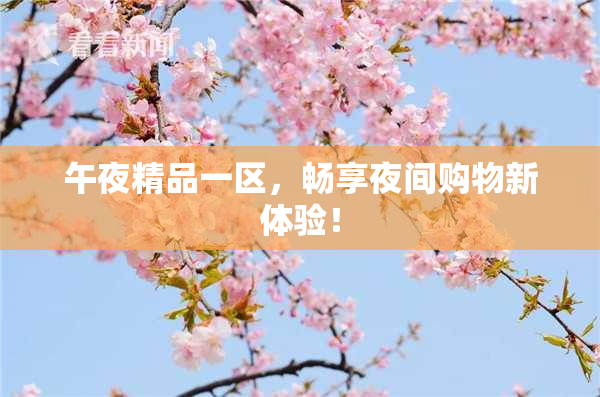 午夜精品一区，畅享夜间购物新体验！