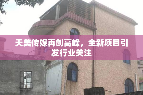 天美传媒再创高峰，全新项目引发行业关注