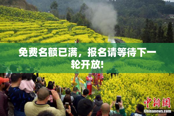免费名额已满，报名请等待下一轮开放!