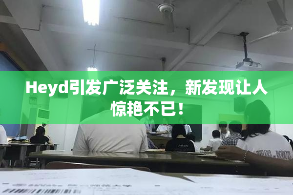Heyd引发广泛关注，新发现让人惊艳不已！