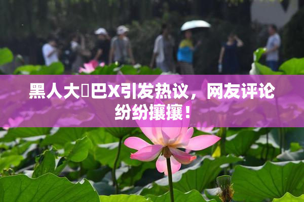 黑人大鷄巴X引发热议，网友评论纷纷攘攘！