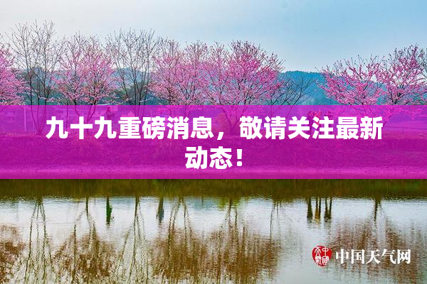 九十九重磅消息，敬请关注最新动态！