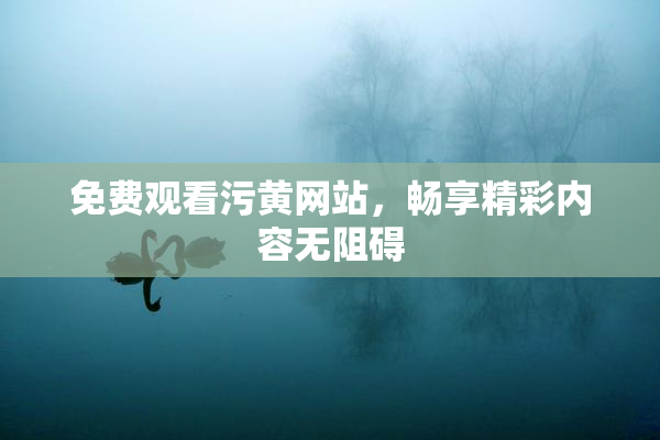 免费观看污黄网站，畅享精彩内容无阻碍