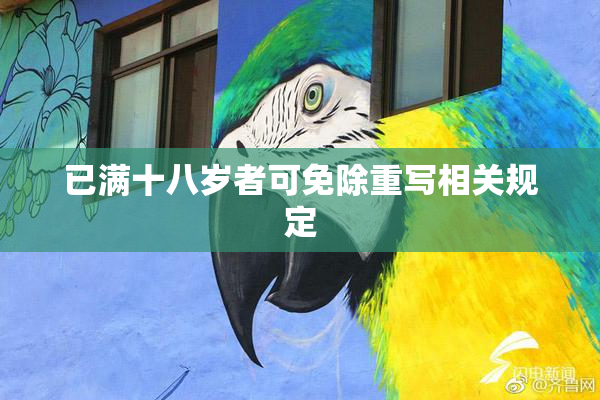 已满十八岁者可免除重写相关规定