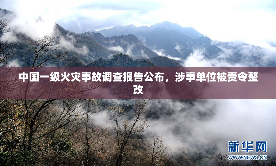 中国一级火灾事故调查报告公布，涉事单位被责令整改