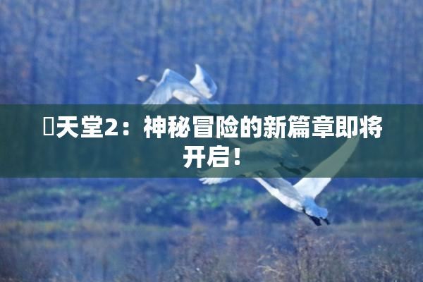 妺天堂2：神秘冒险的新篇章即将开启！