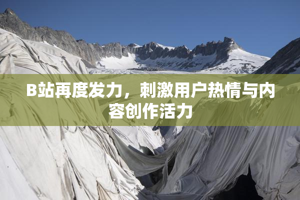 B站再度发力，刺激用户热情与内容创作活力