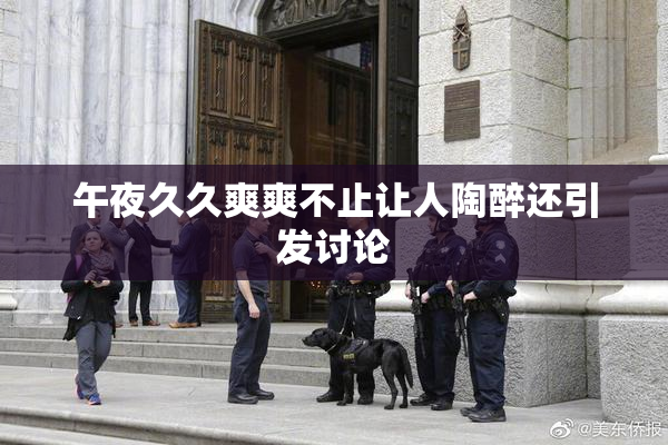 午夜久久爽爽不止让人陶醉还引发讨论