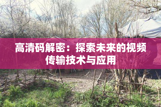 高清码解密：探索未来的视频传输技术与应用