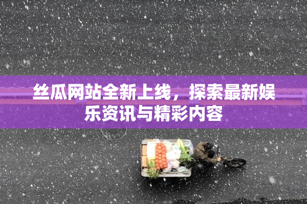 丝瓜网站全新上线，探索最新娱乐资讯与精彩内容