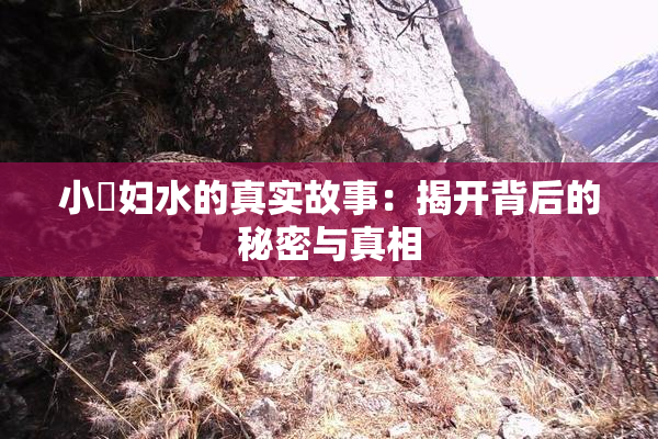 小婬妇水的真实故事：揭开背后的秘密与真相
