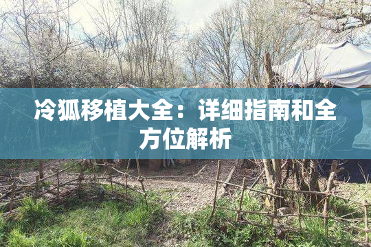 冷狐移植大全：详细指南和全方位解析