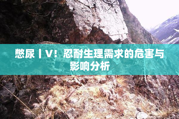 憋尿丨V！忍耐生理需求的危害与影响分析