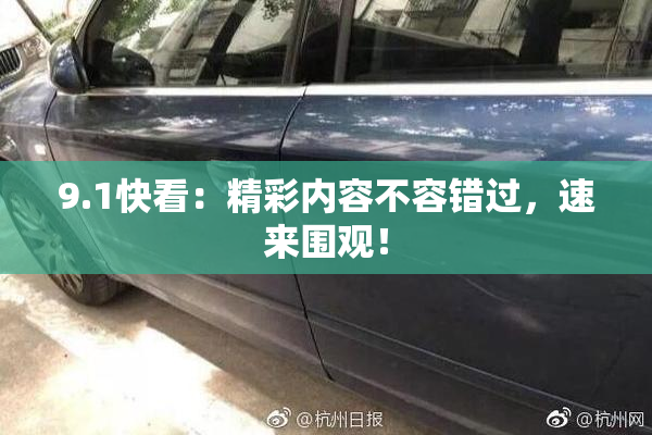 9.1快看：精彩内容不容错过，速来围观！