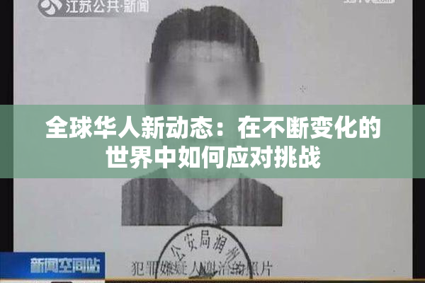 全球华人新动态：在不断变化的世界中如何应对挑战