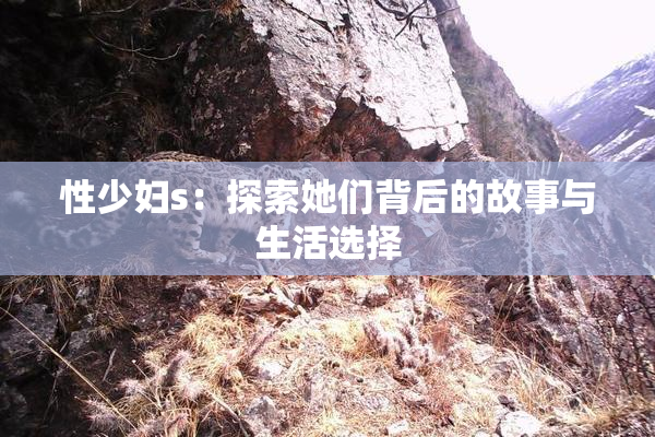 性少妇s：探索她们背后的故事与生活选择