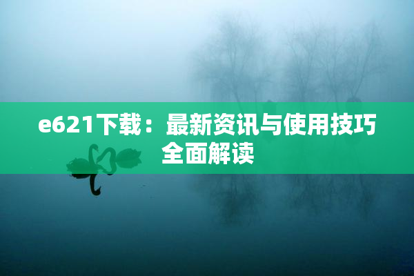 e621下载：最新资讯与使用技巧全面解读