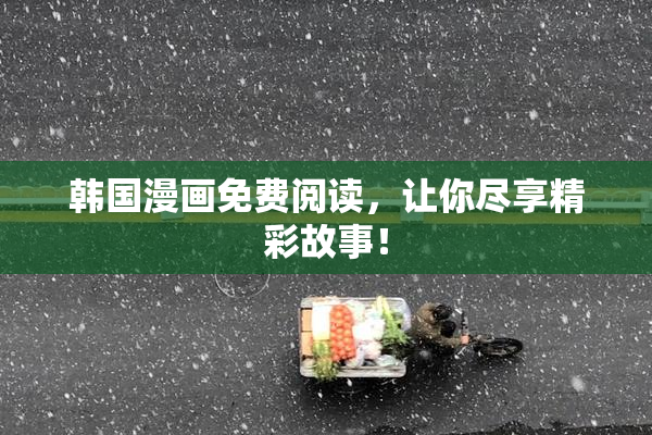 韩国漫画免费阅读，让你尽享精彩故事！
